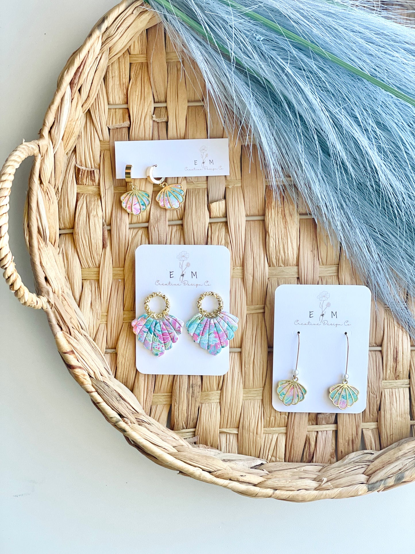 Vibrant Summer Shell Earrings (different styles)