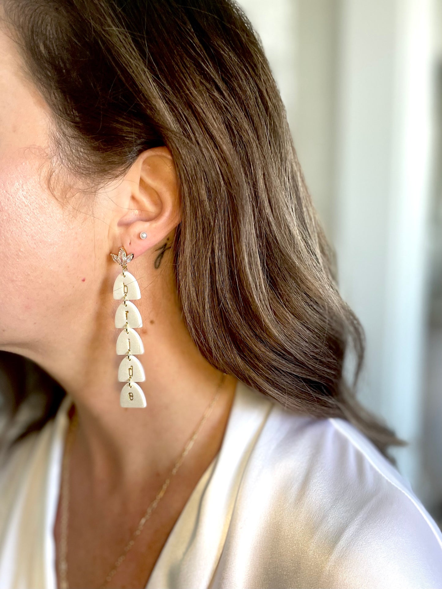 “Bride” & “Mrs” drop earrings