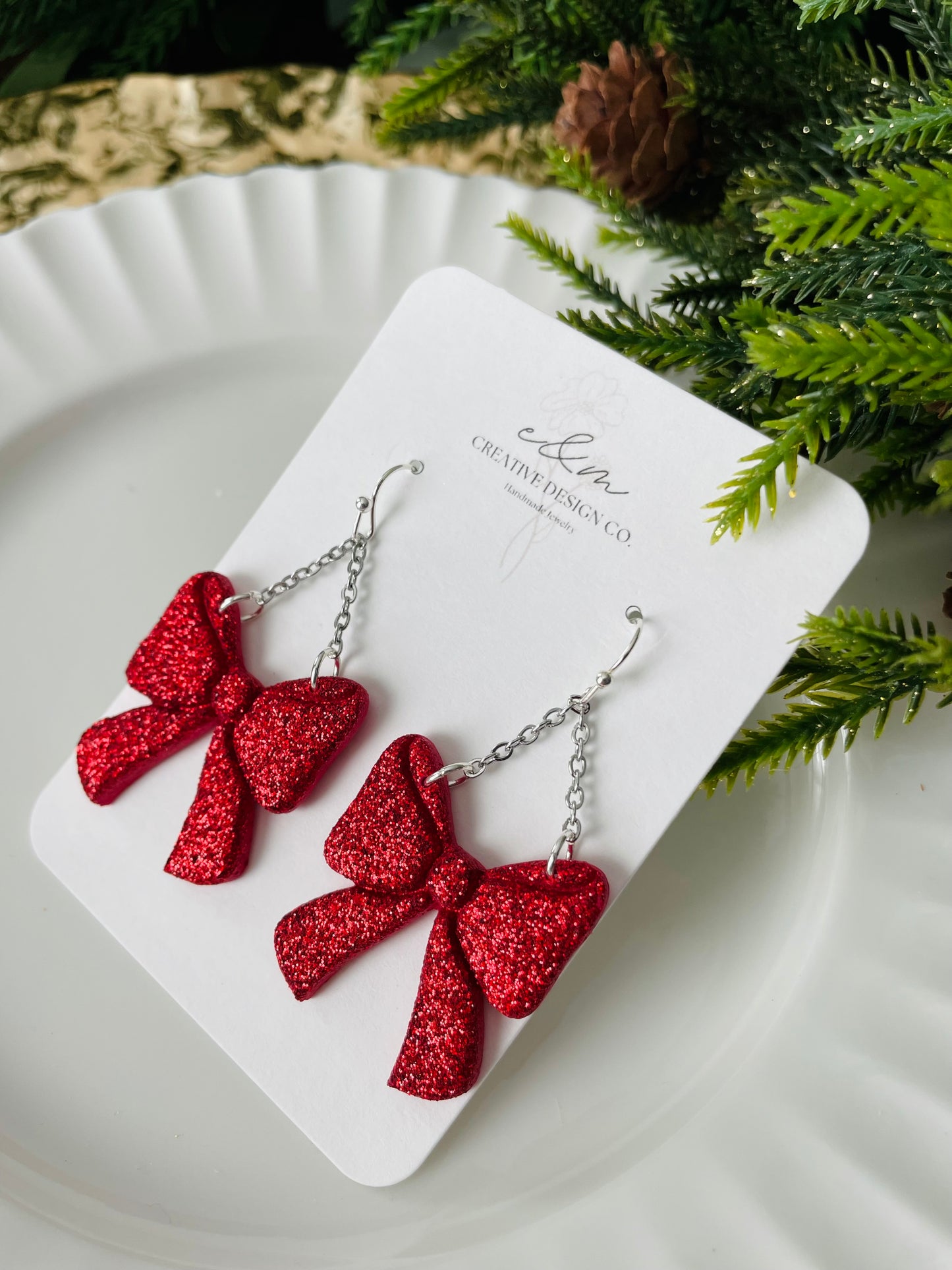 Bright Red Christmas Bows