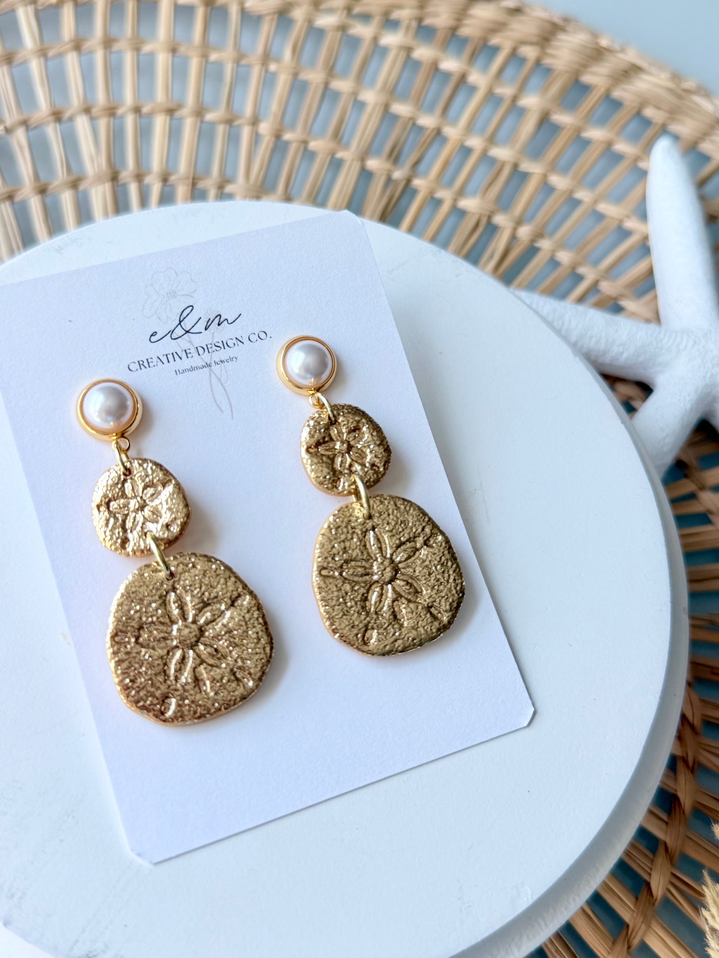 Sand Dollar Luxe Earrings