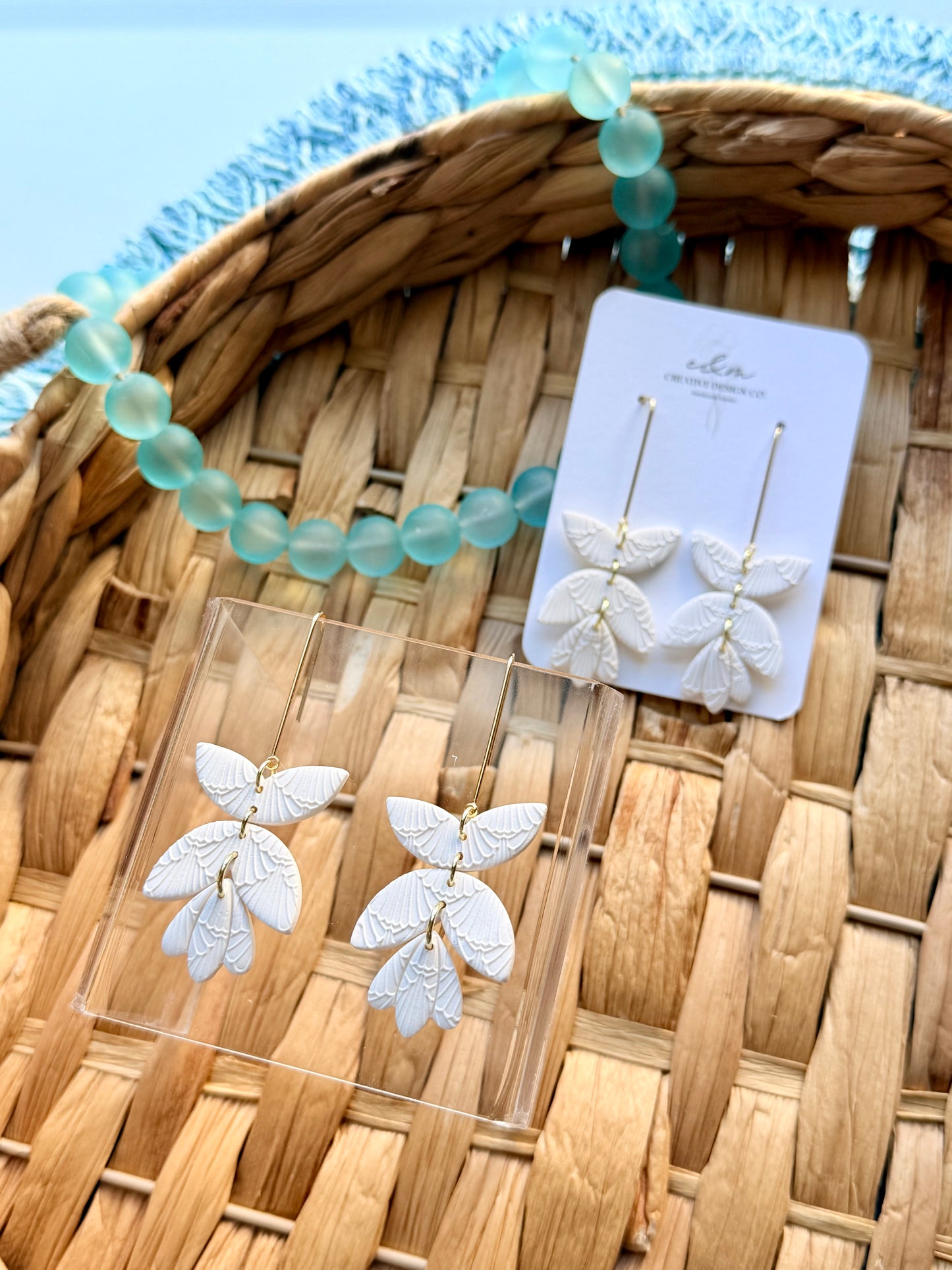 Seashell Inspired Drop Earrings