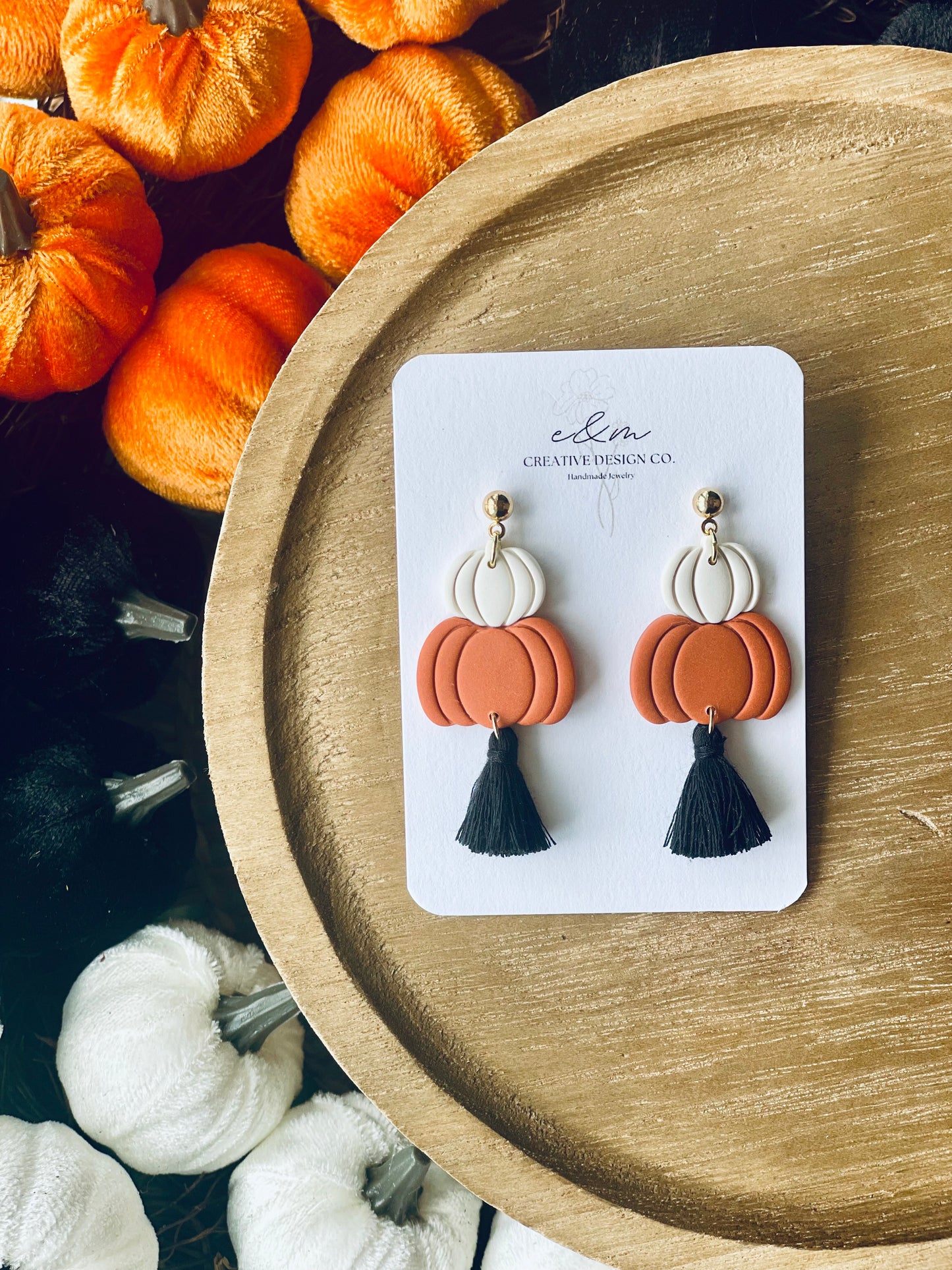 Stacked Pumpkin Earrings