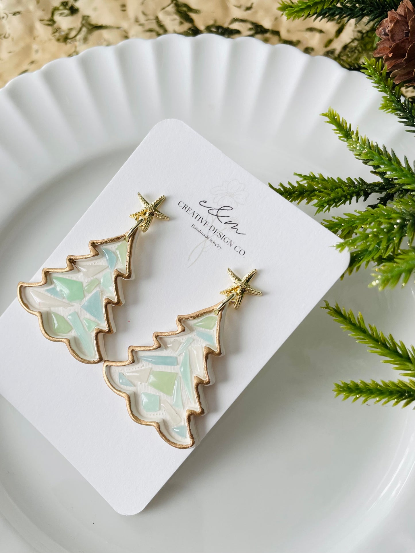 Sea glass Christmas Trees