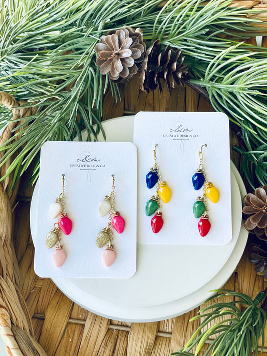 Holiday Lightbulb Dangle Earrings