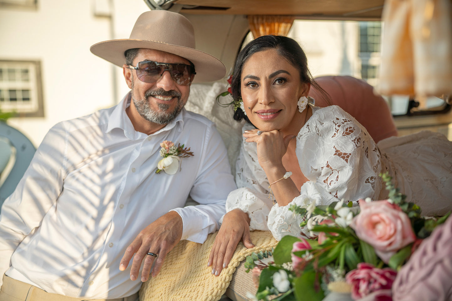 Bridal Flower Statement Earrings