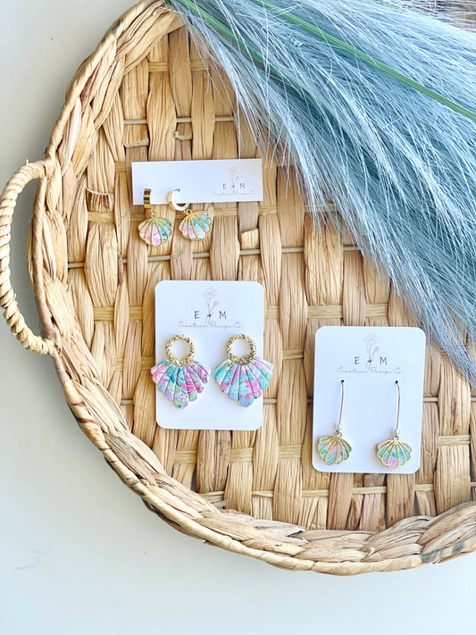 Vibrant Summer Shell Earrings (different styles)