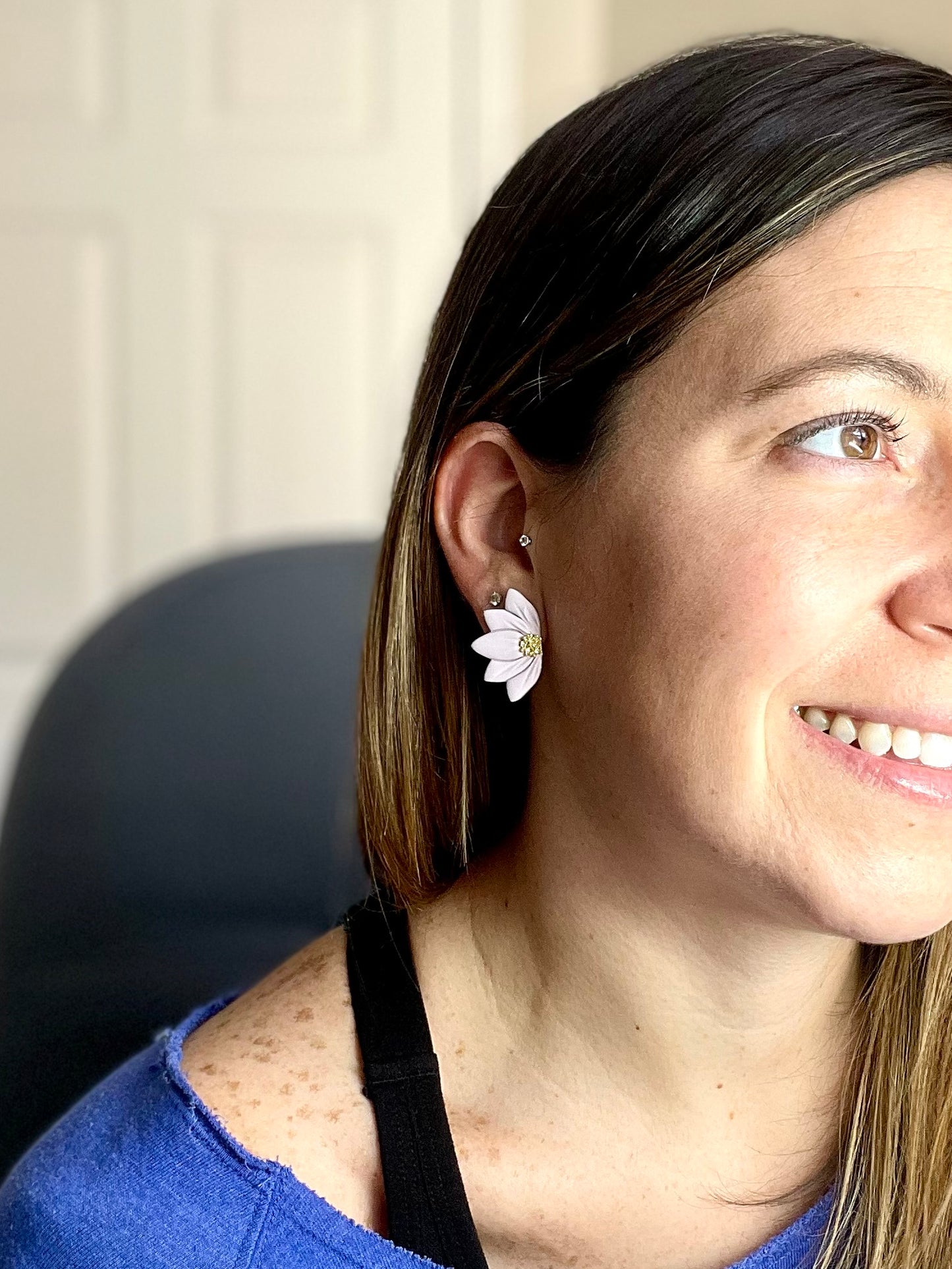 Half Flower Earrings