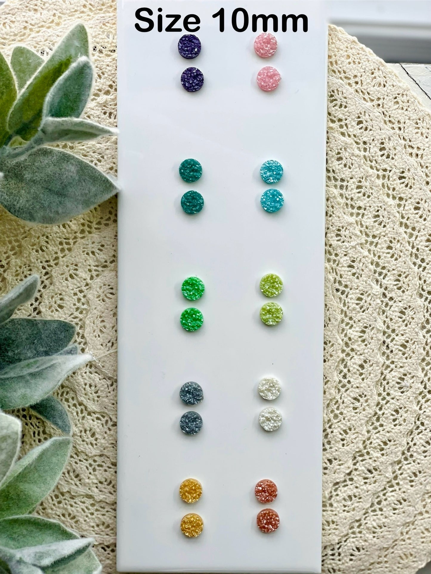 Druzy Stone Studs 10mm (Medium)