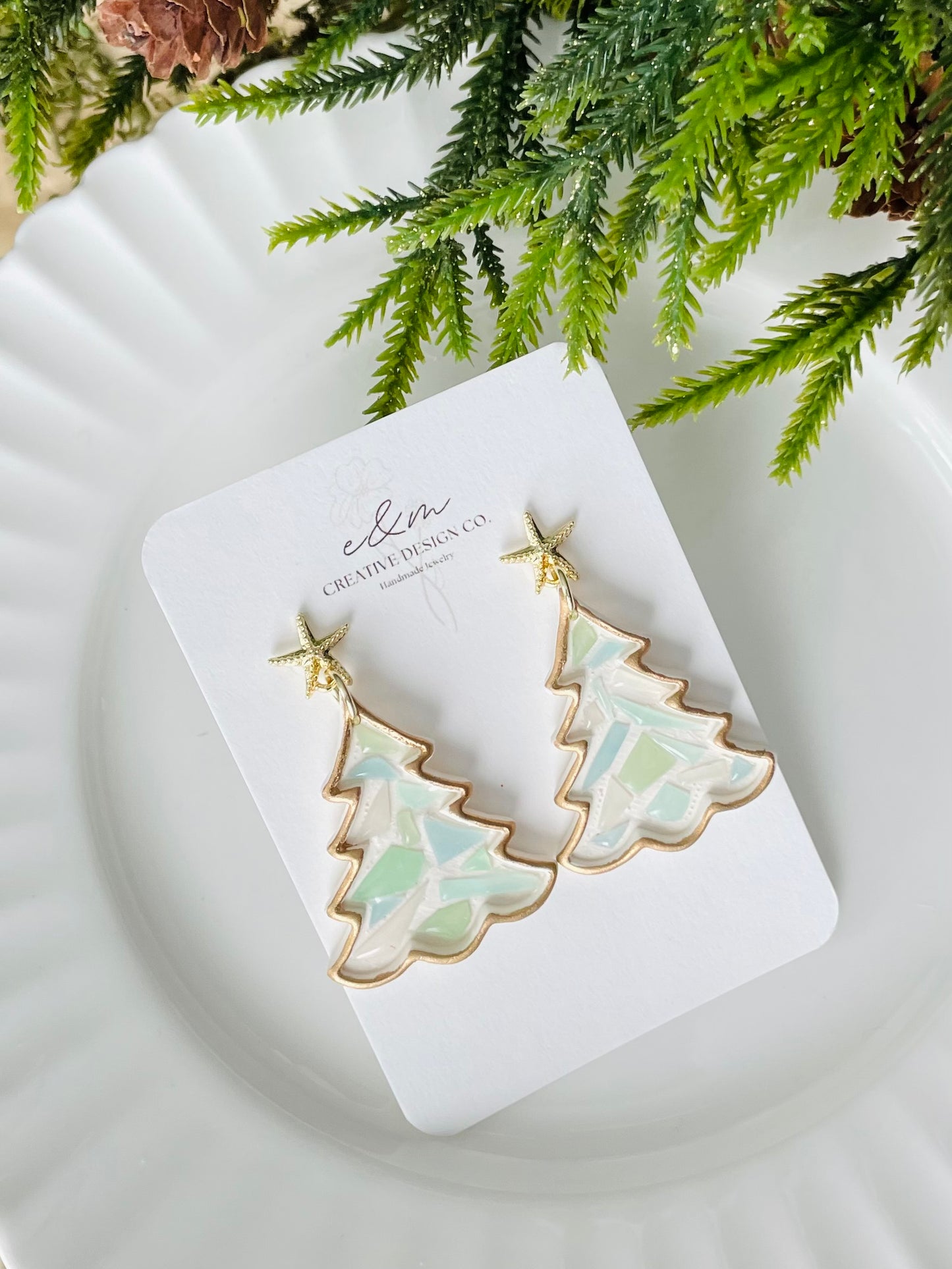 Sea glass Christmas Trees