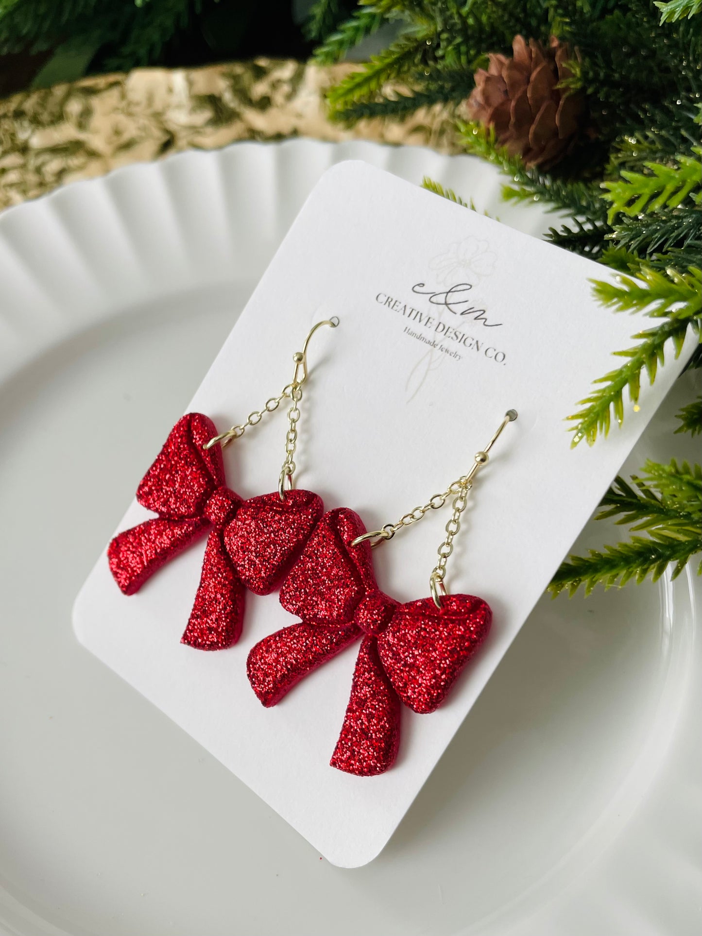 Bright Red Christmas Bows