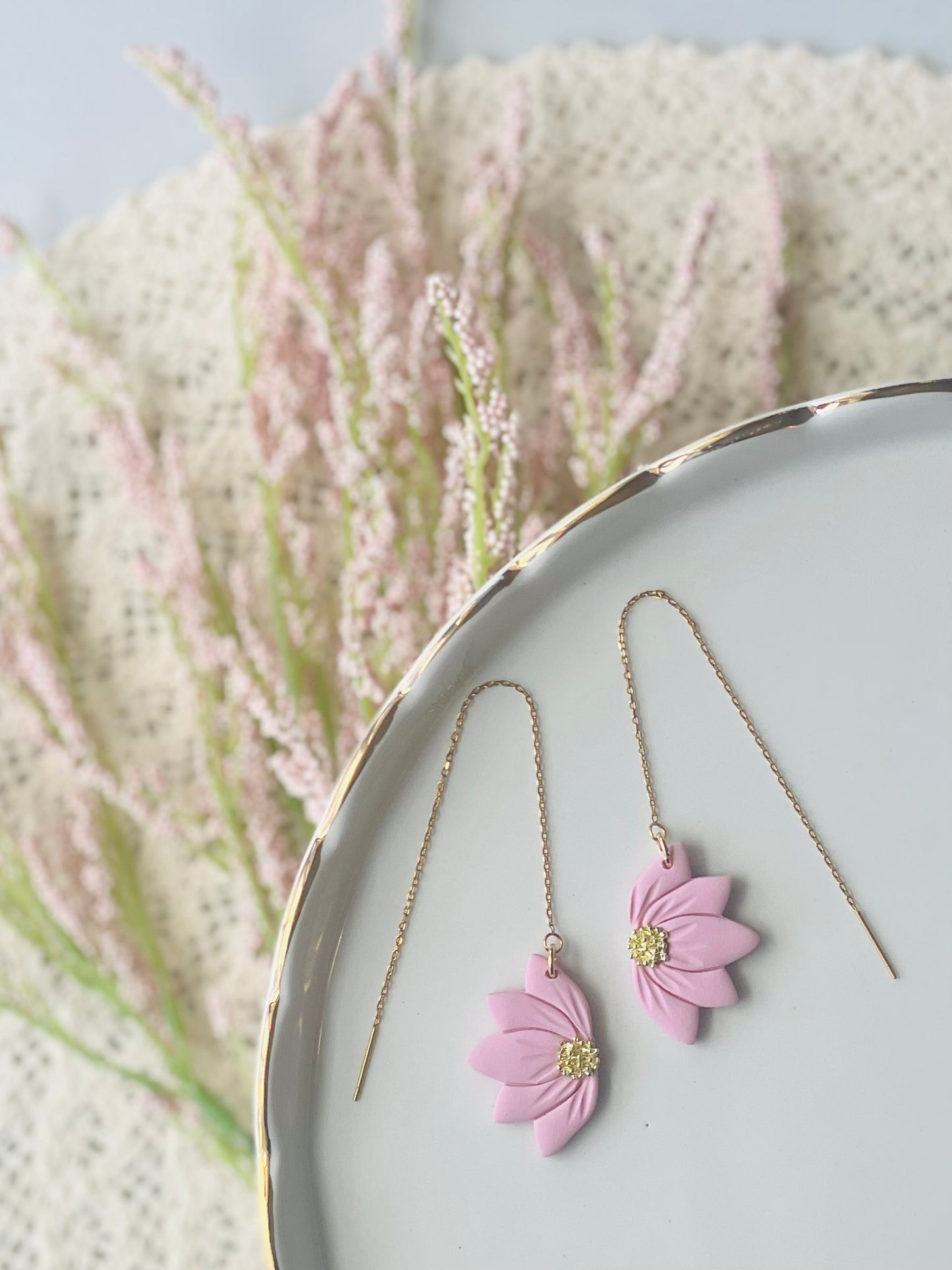 Half Flower Earrings