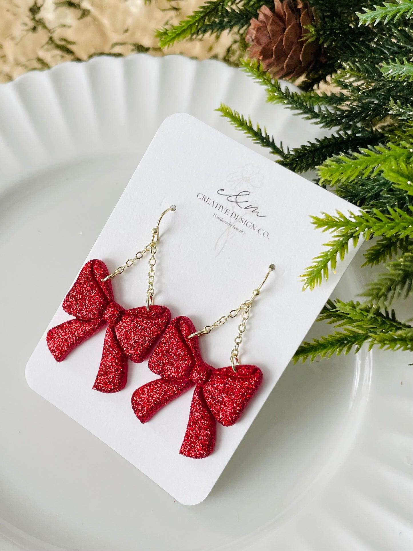 Bright Red Christmas Bows