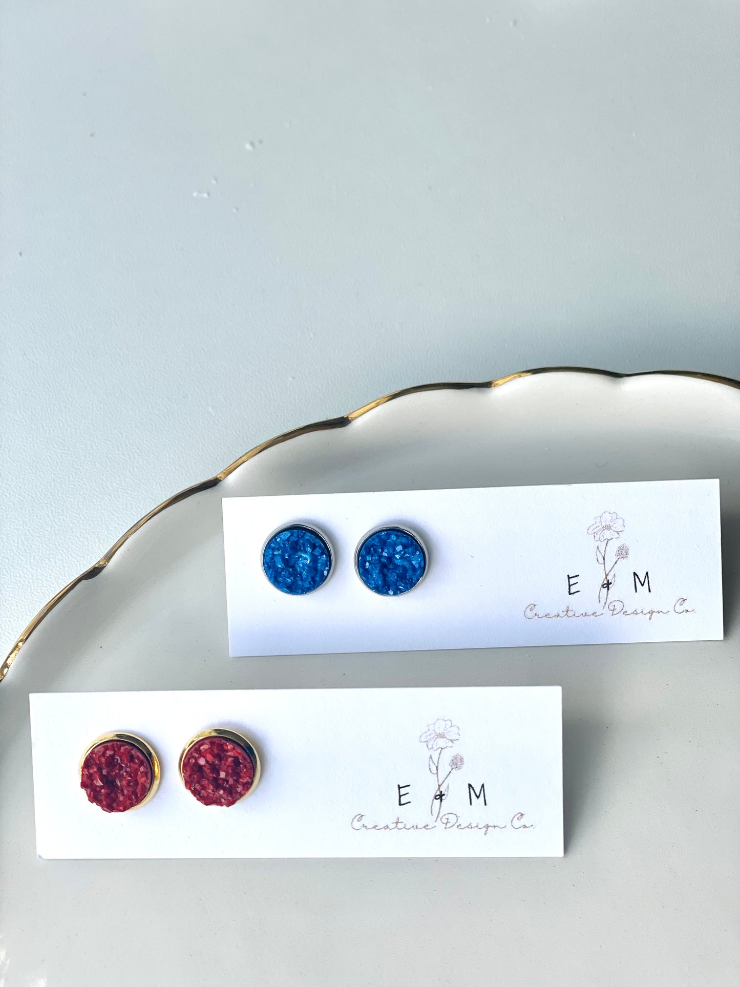 Druzy Stone Studs 10mm (Medium)