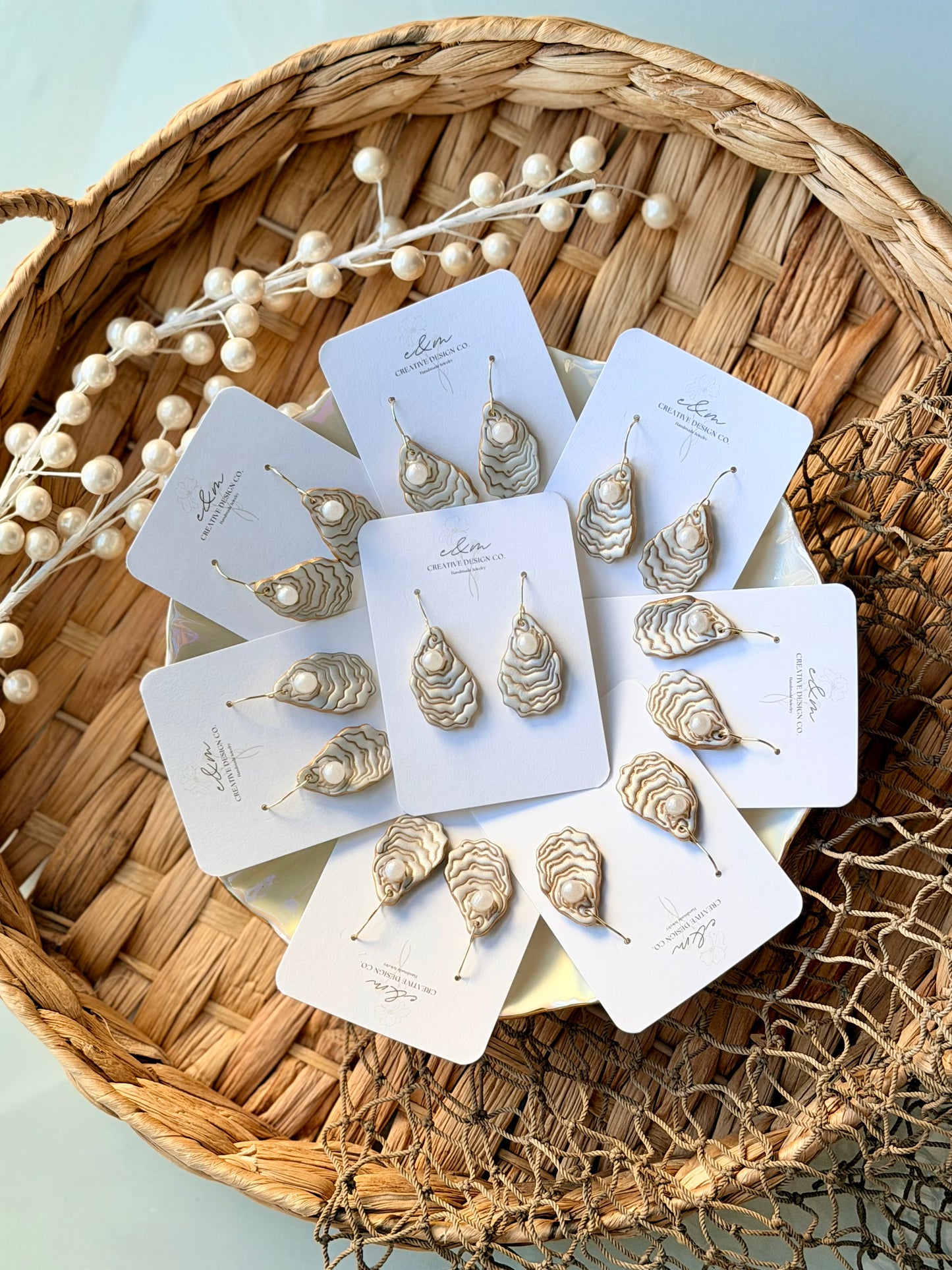 Salty Oyster & Pearl Earrings