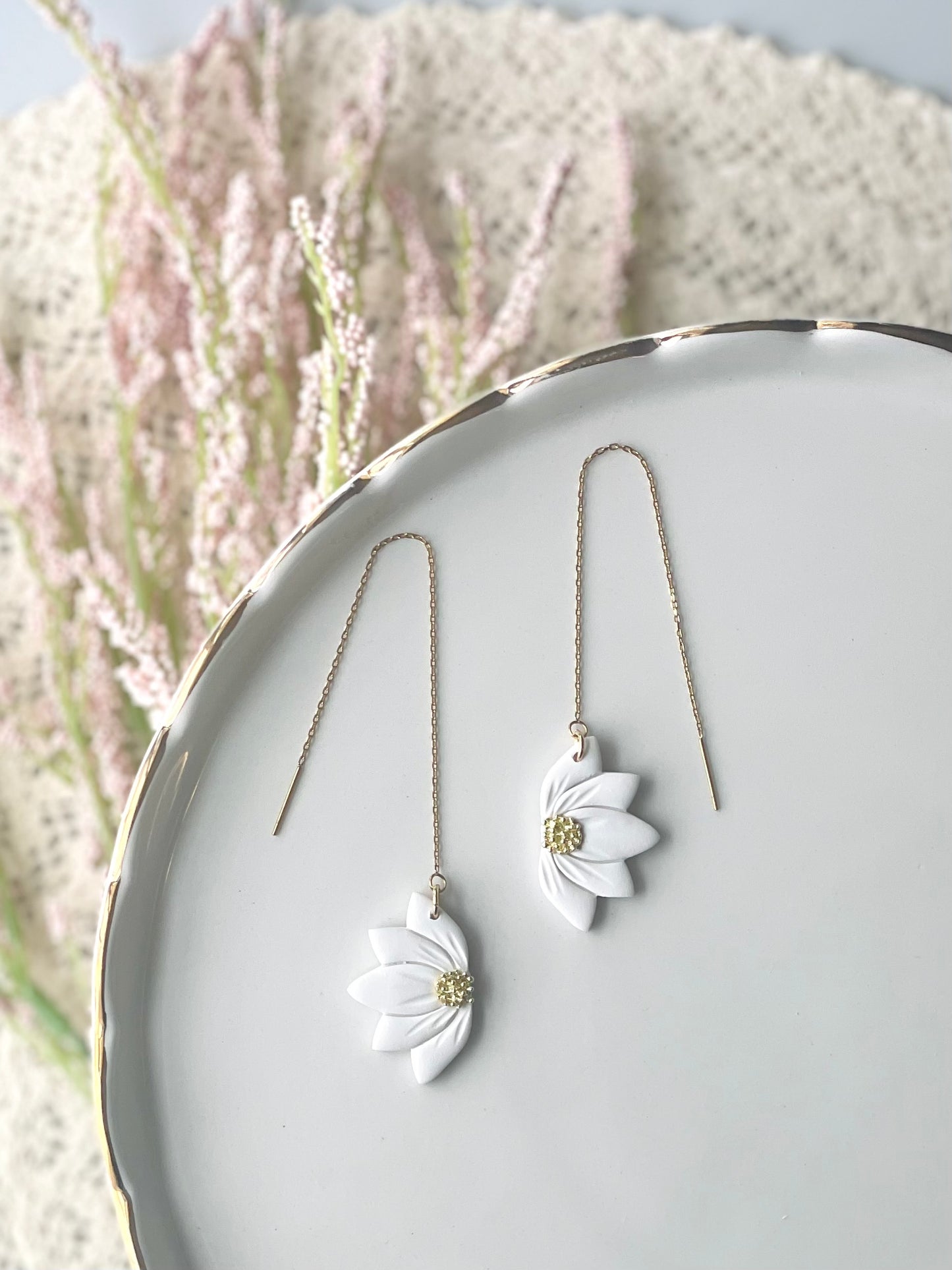 Half Flower Earrings