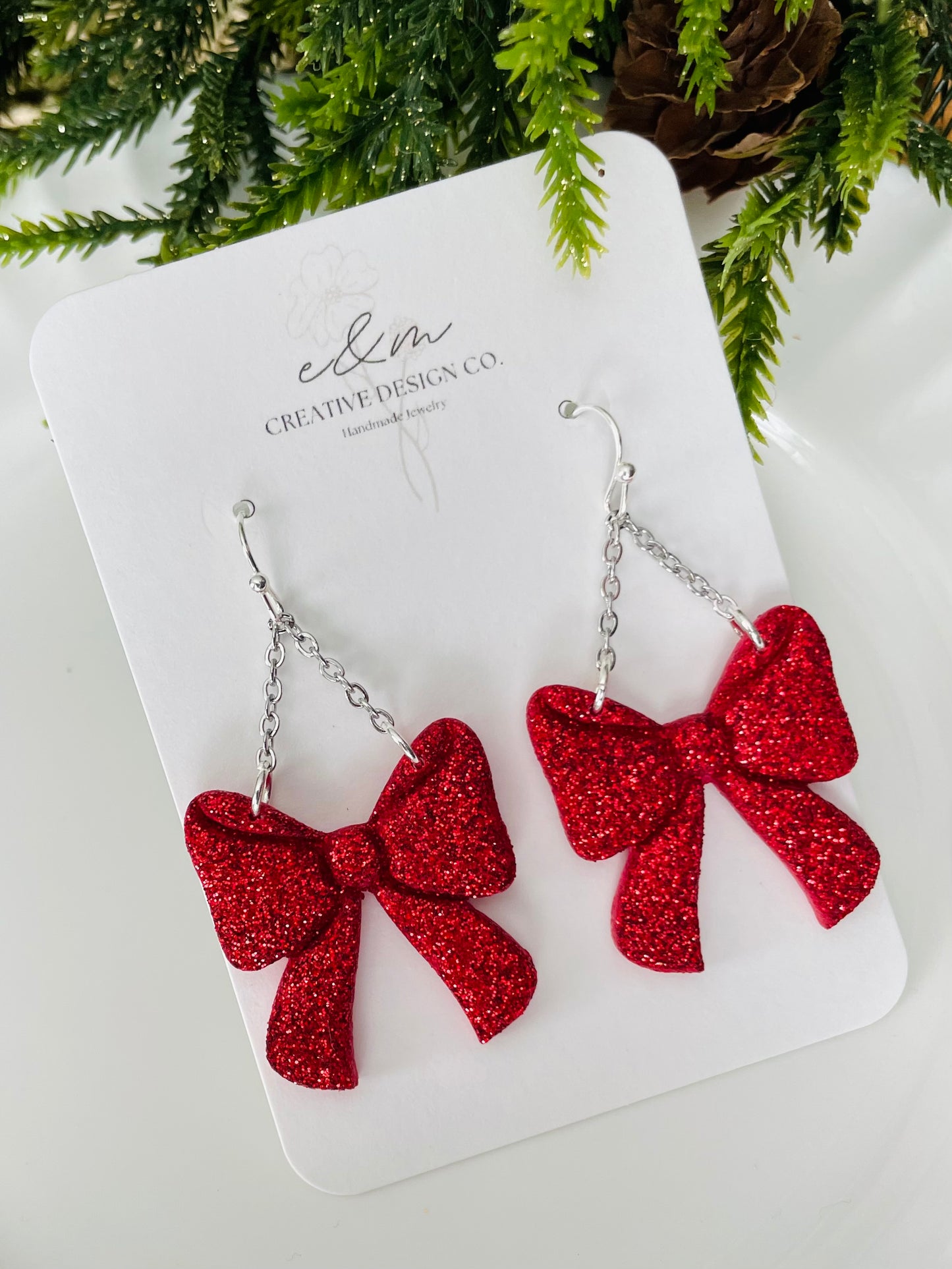 Bright Red Christmas Bows