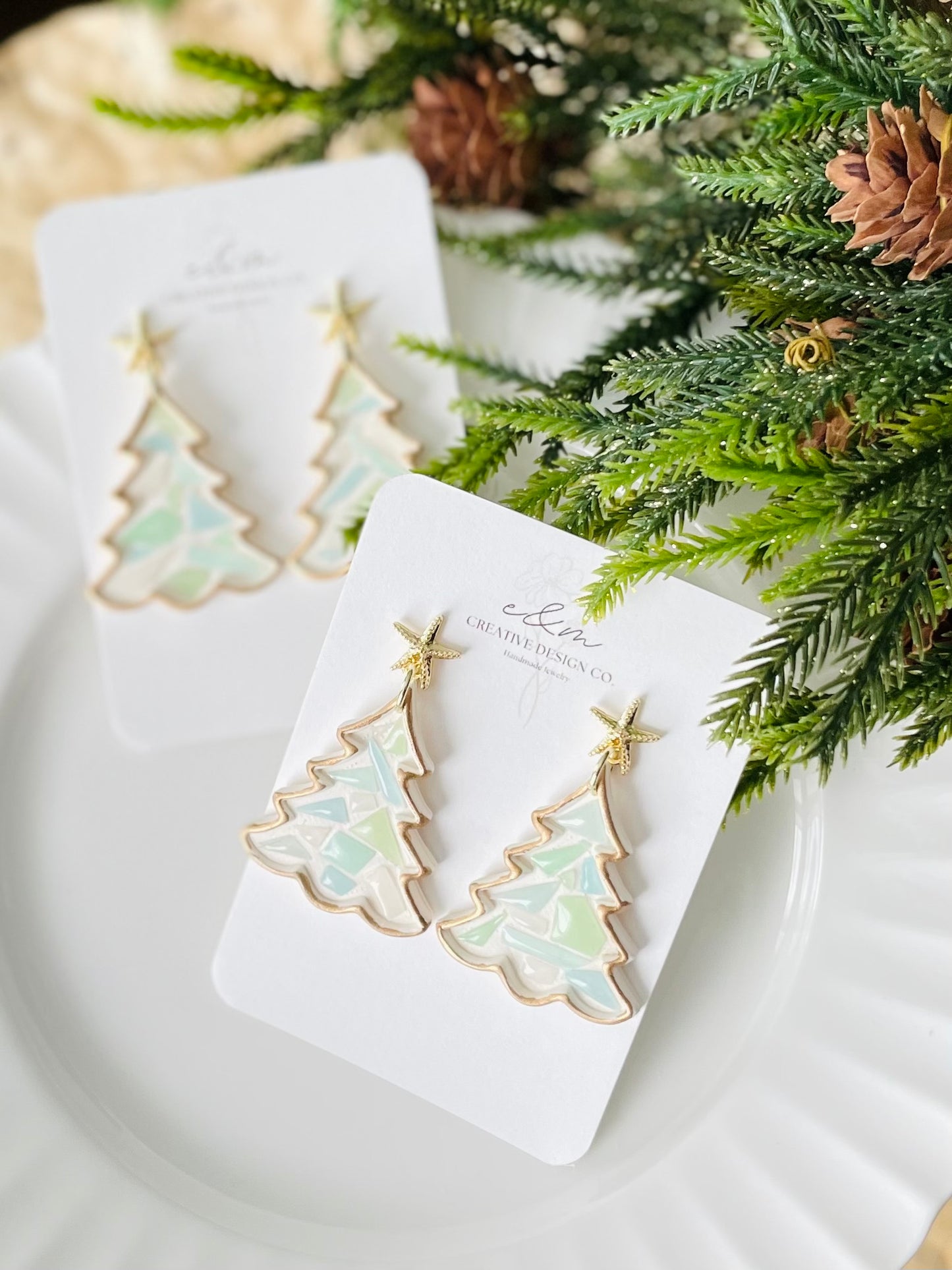 Sea glass Christmas Trees
