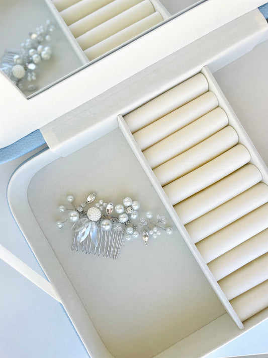 Silver and Pearl Hair Comb