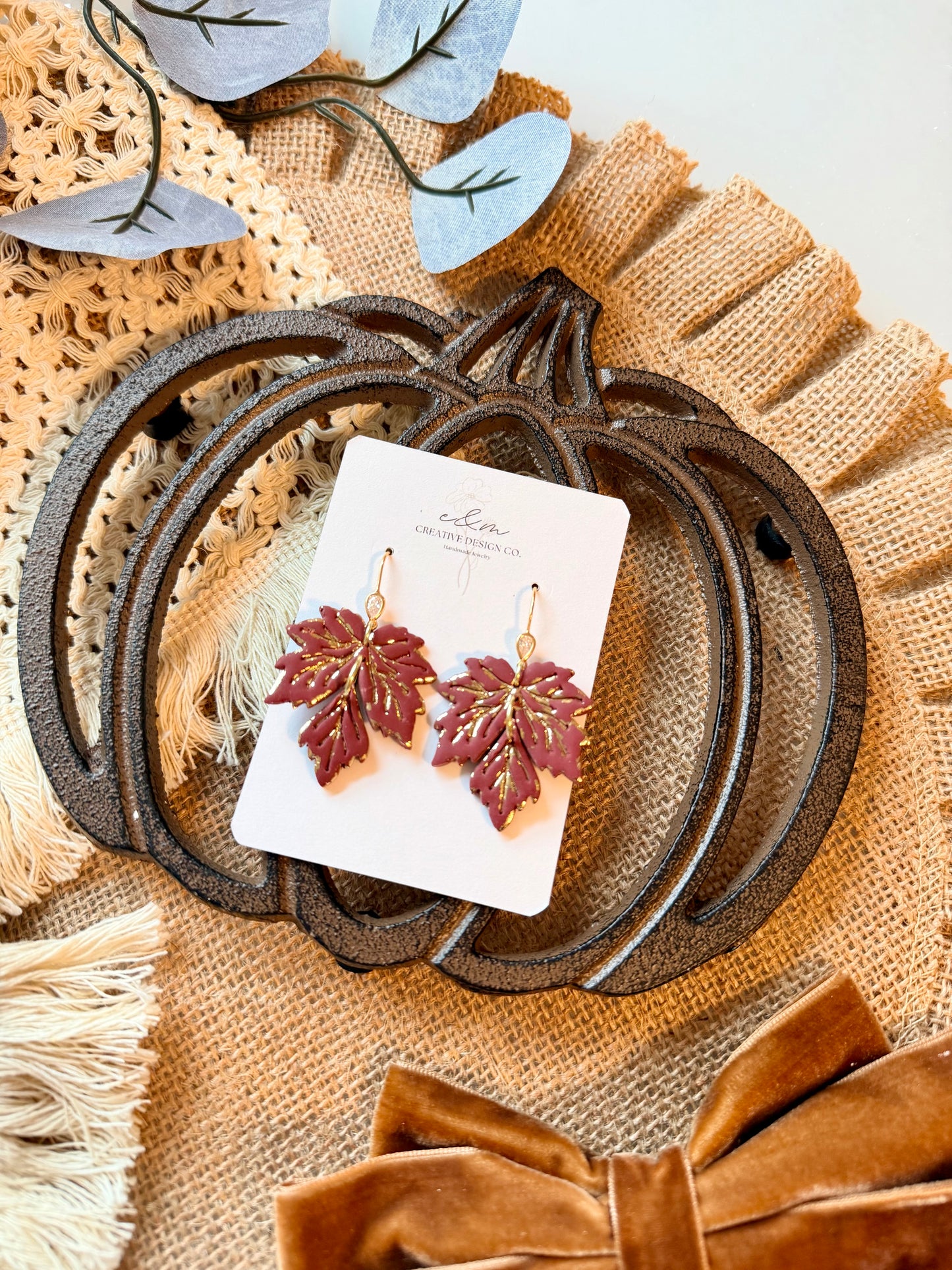Golden Maple Earrings