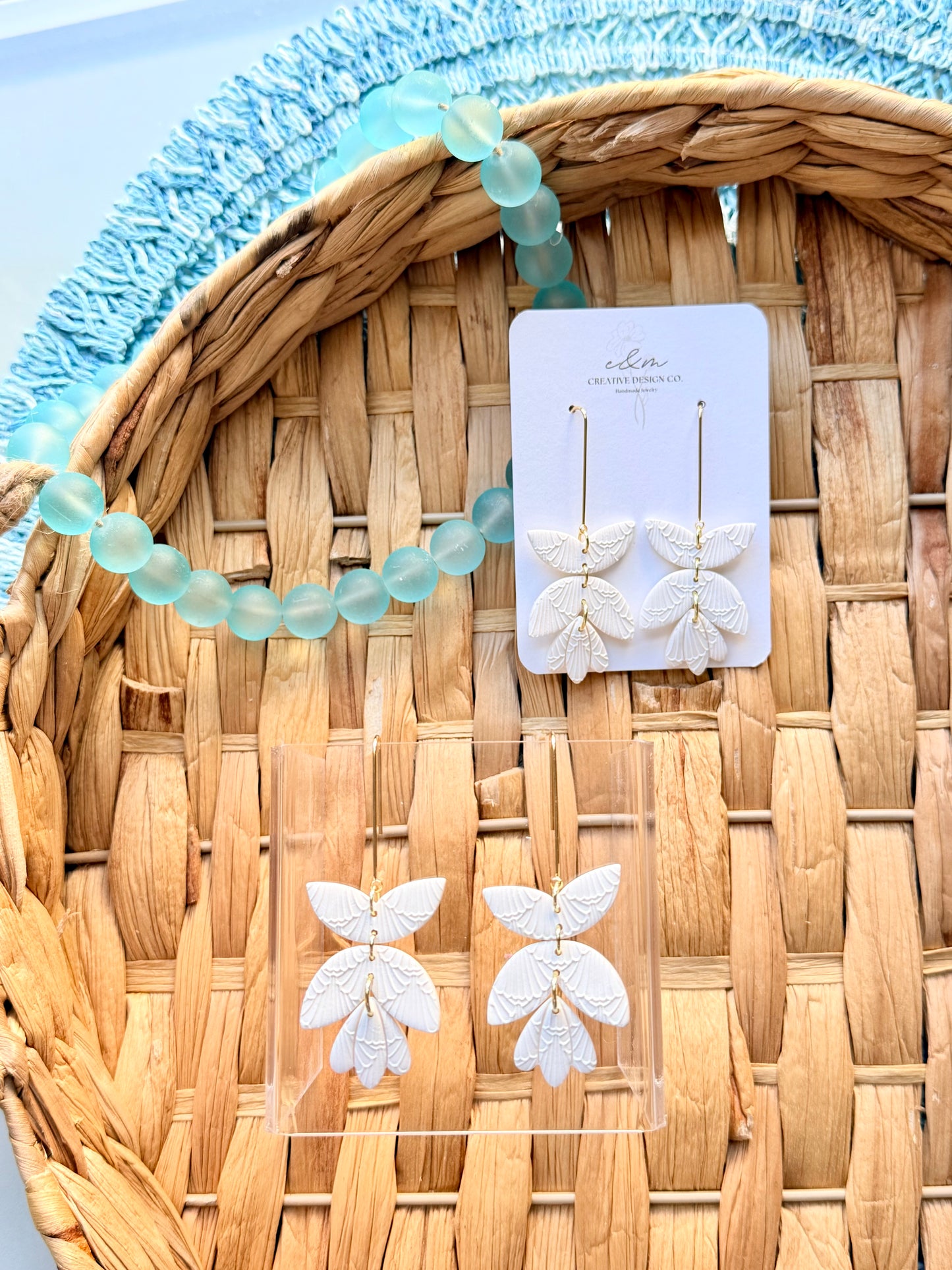 Seashell Inspired Drop Earrings