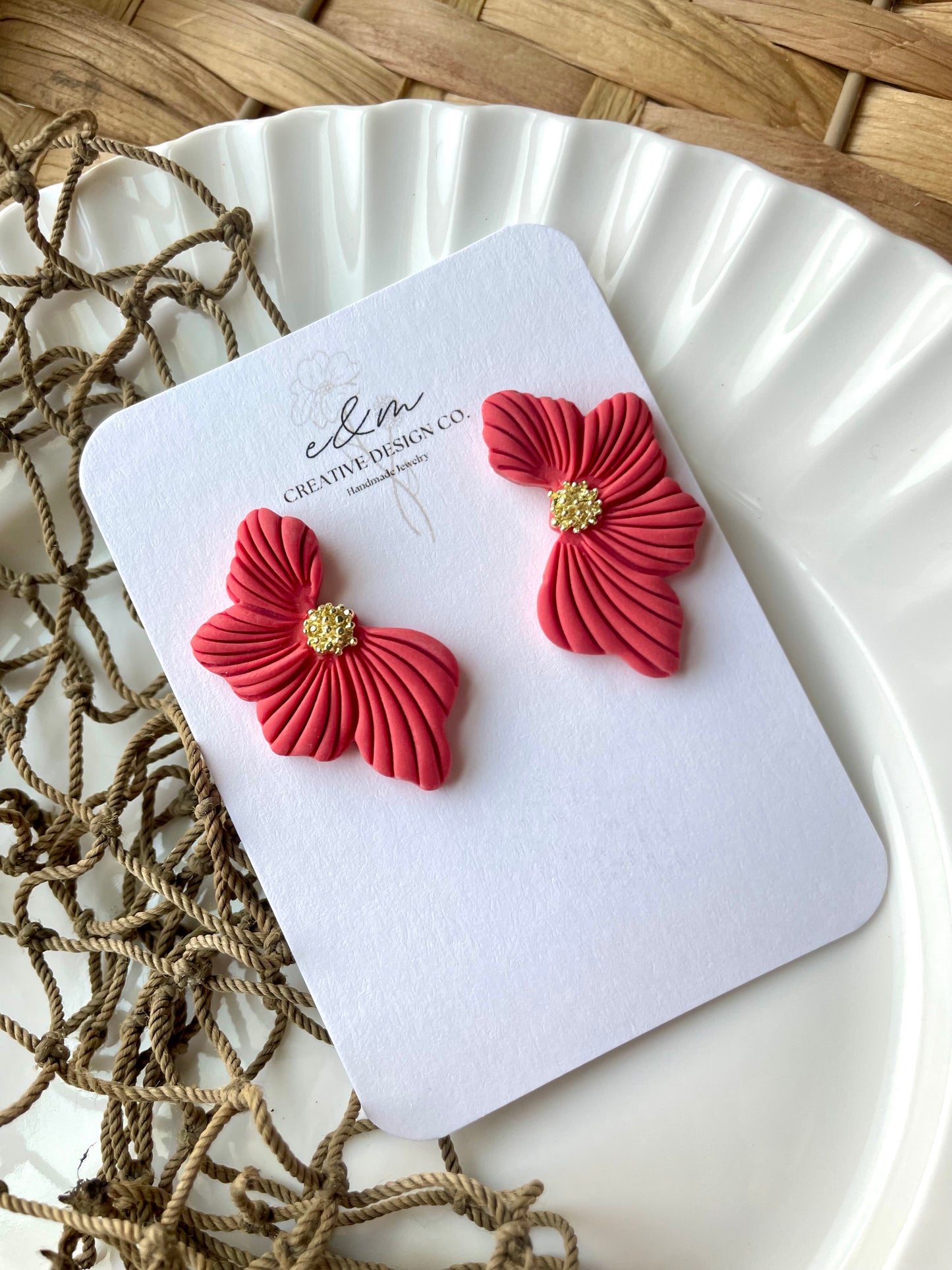 Coral Bloom Studs