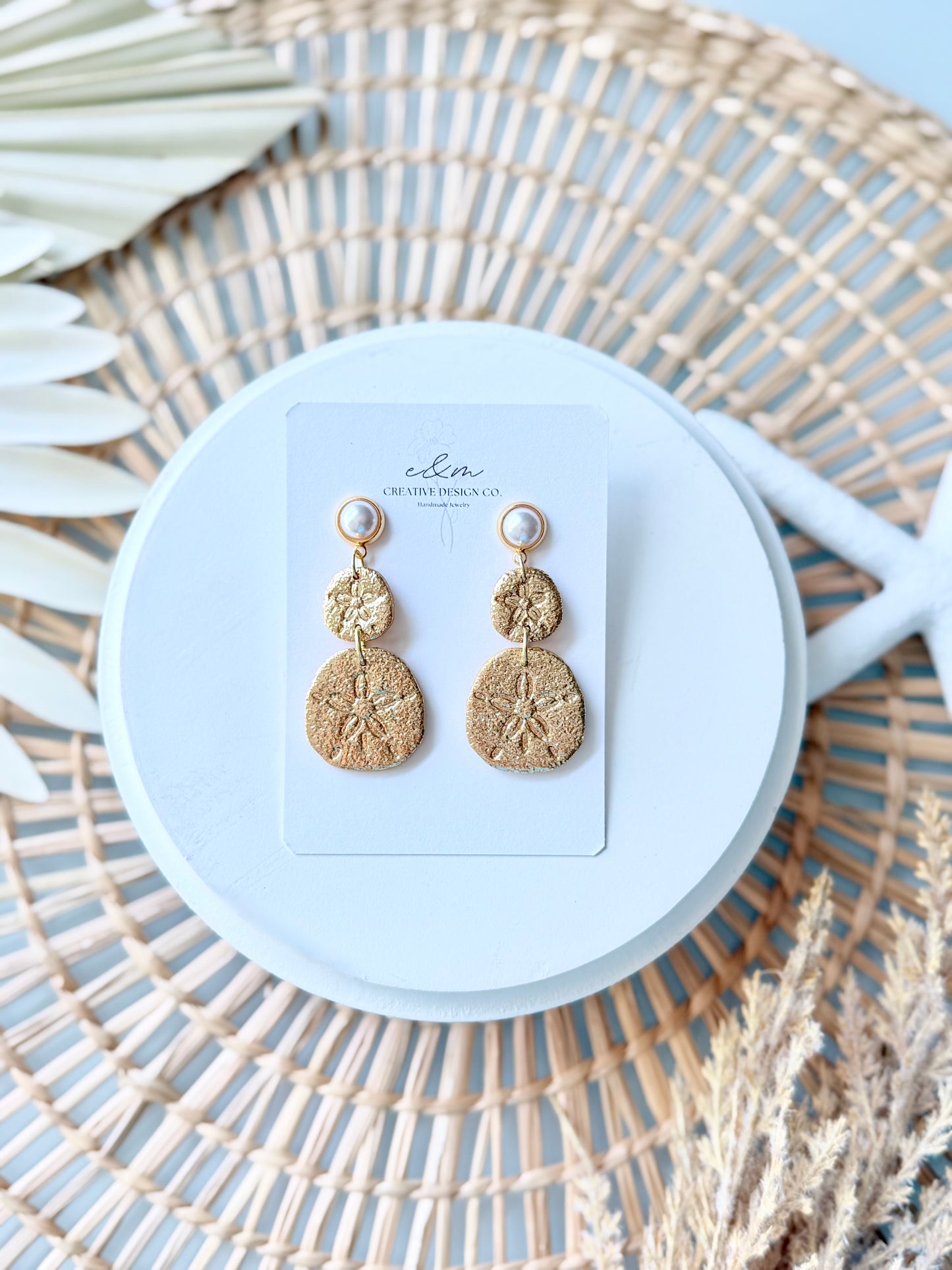 Sand Dollar Luxe Earrings