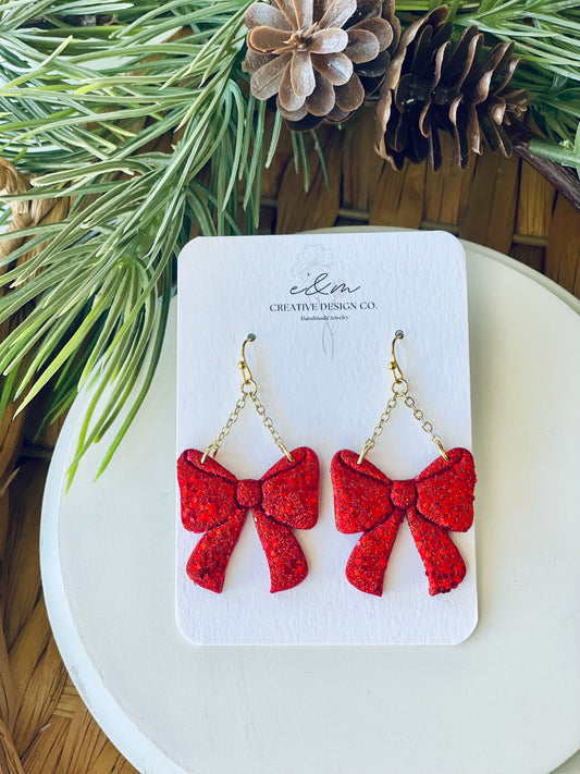 Bright Red Christmas Bows