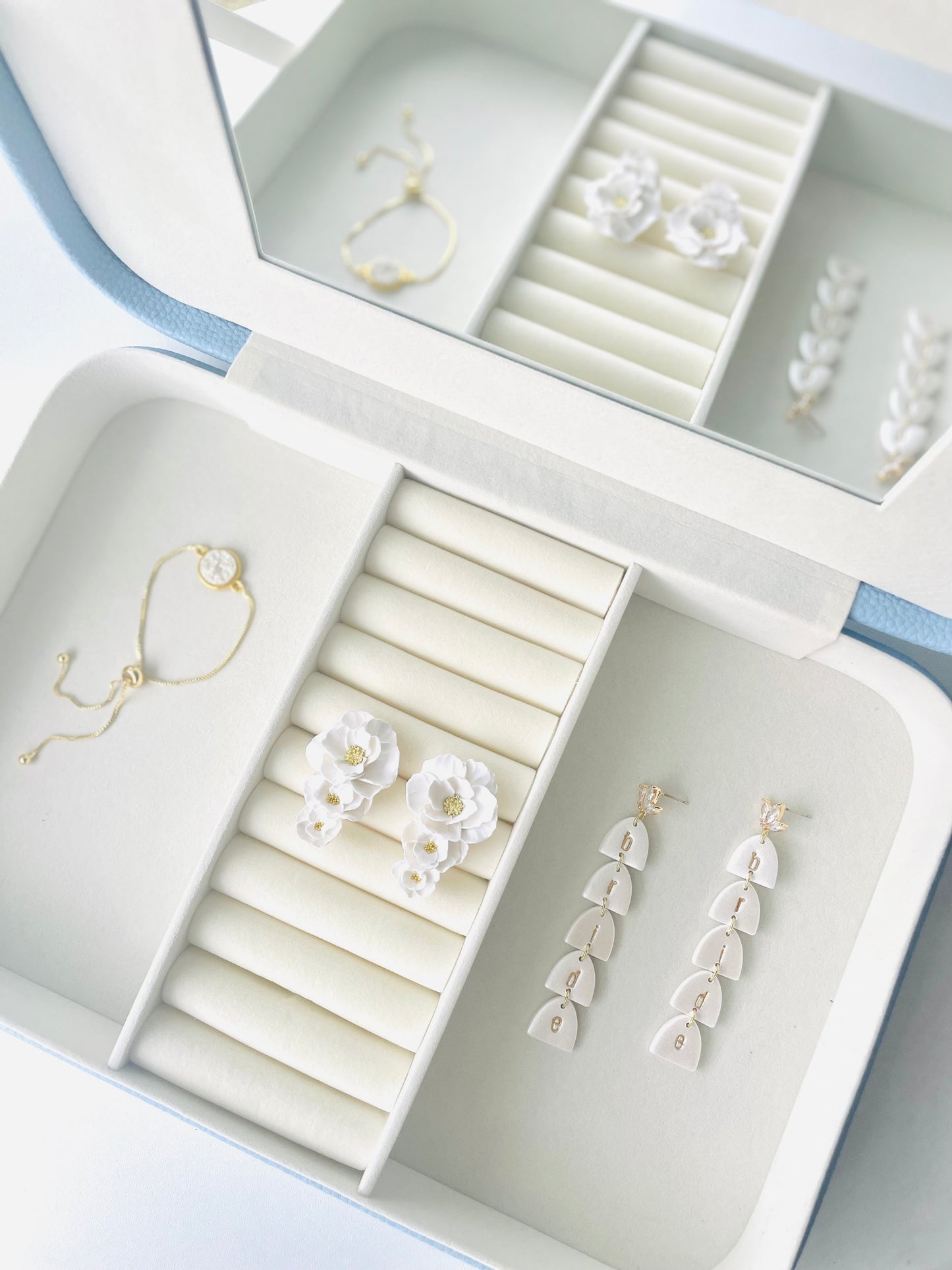 Bridal Flower Statement Earrings