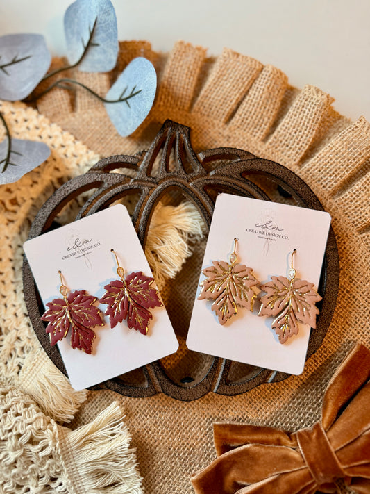 Golden Maple Earrings