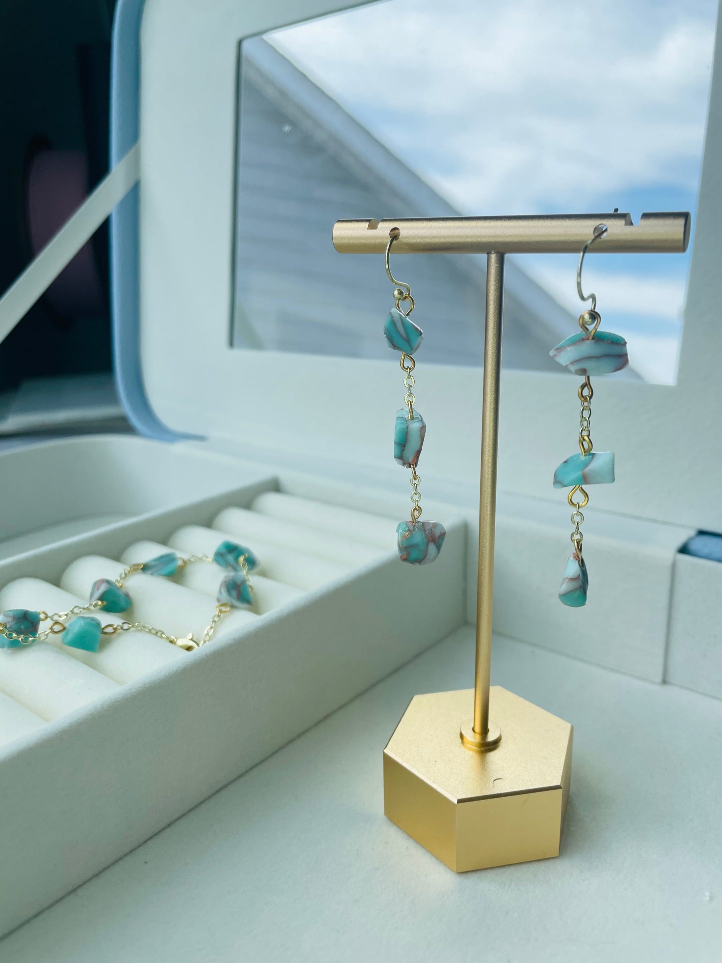 Turquoise Stone & Chain Collection